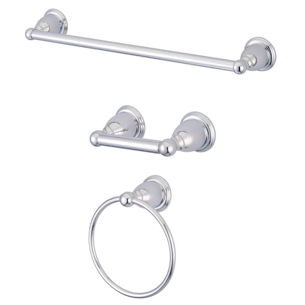 3-Piece Bathroom Accessory Set, Chrome